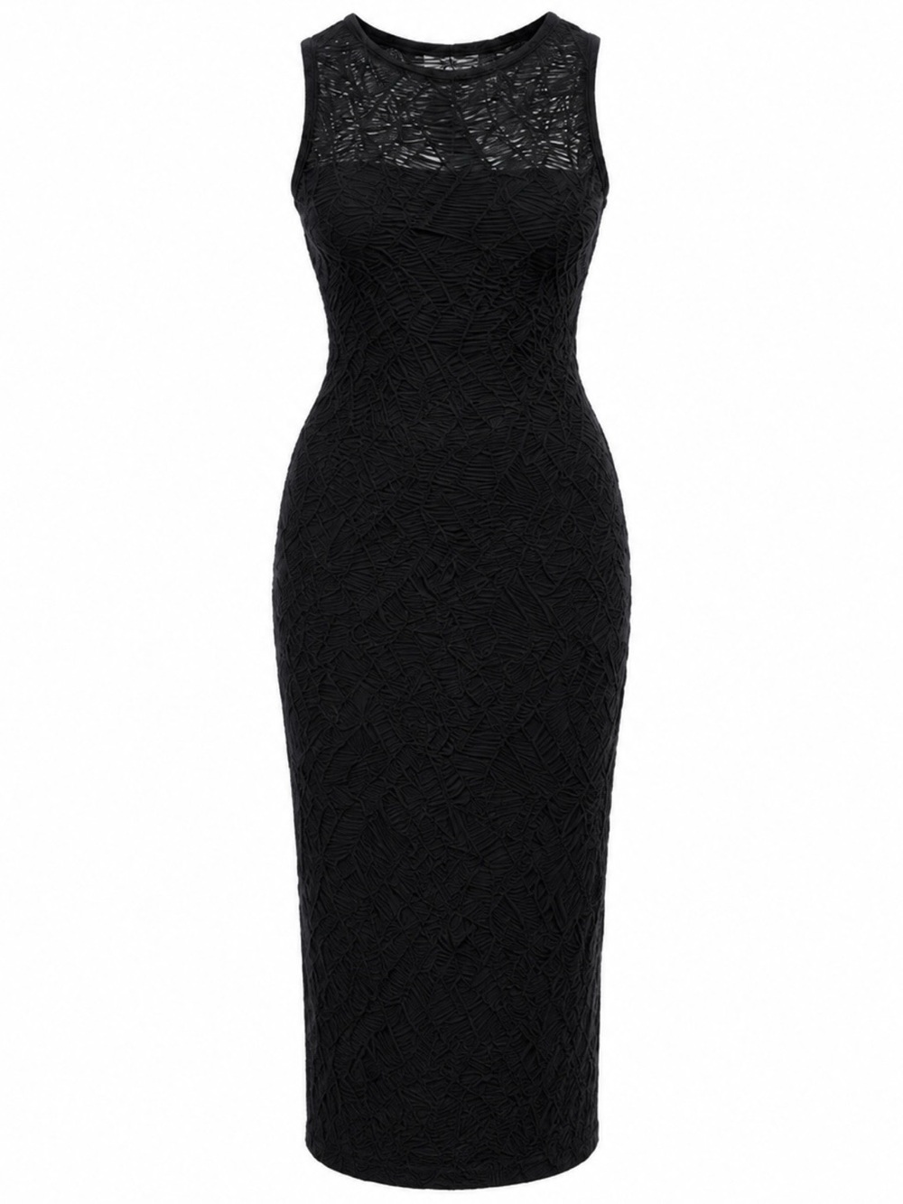 Maison d’Amelie Paris Black Bodycon  Midi Dress NWT SIZE XS